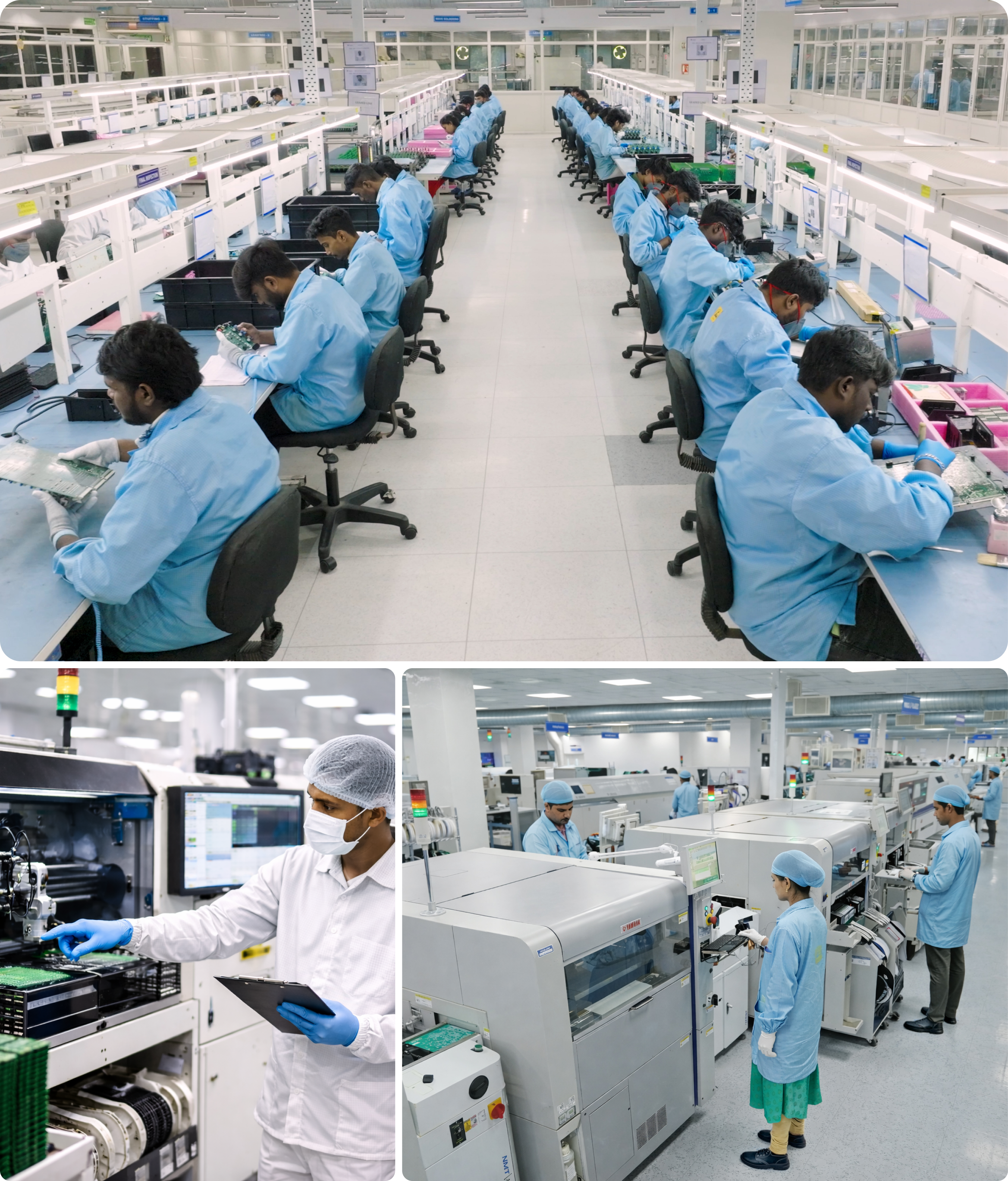 Electronics manufacturing facility and production technicians